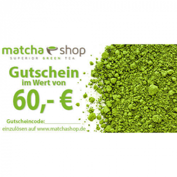 matchashop Gutschein 60 Euro