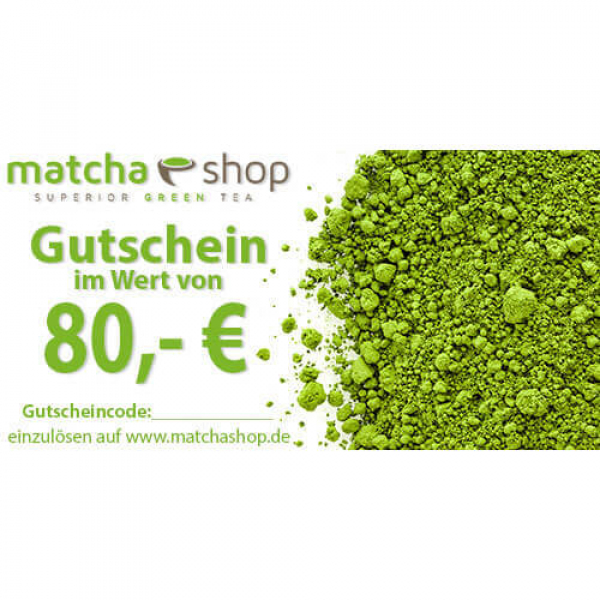 matchashop Gutschein 80 Euro